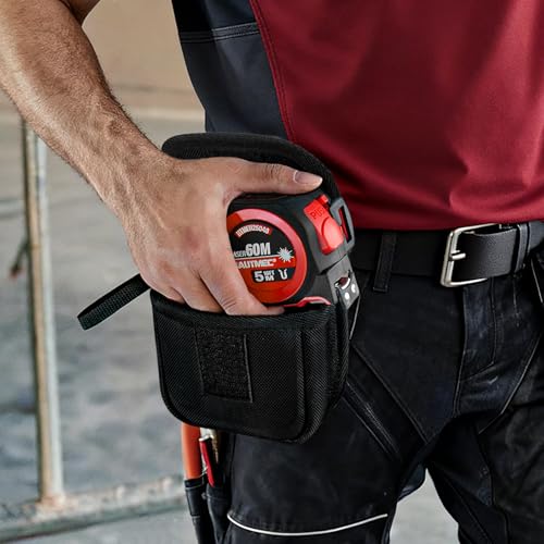 HAUTMEC 3-in-1 Laser Tape Measure, 197ft Digital Tape Measure & 16ft Measuring Tape with Fractions, Laser Measure with Level, Rechargeable Electronic Tape Measure for Construction Contractor