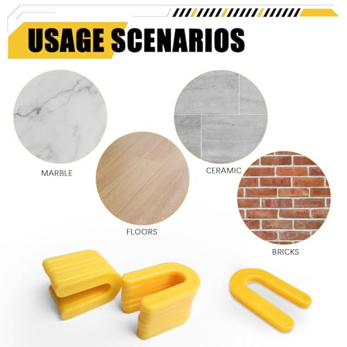 200 Horseshoe Tile Spacers, 3/16-Inch U-Shaped Plastic Spacers for Tile Leveling System Floor Wall Installation - size: 3/16"-200 Pcs