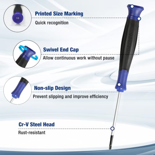 WORKPRO 10-Piece Precision Screwdriver Set with Pouch - color: Blue