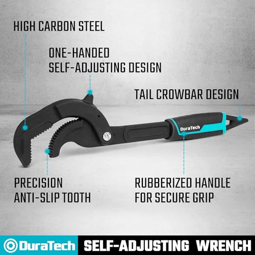 DURATECH Multi-function Adjustable Pipe Wrench Set, 2-Piece
