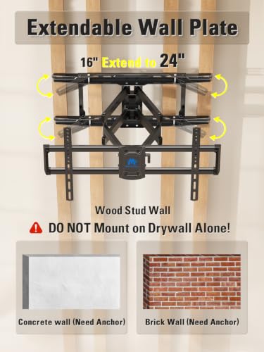 Mounting Dream TV Wall Mount for Most 42-84 Inch TVs - size: 42"-84" TV