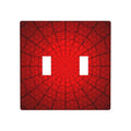 Spider Web Double Toggle Light Switch Cover Plate | Fits standard 2-gang toggle and rocker switches, Durable polycarbonate thermoplastic with fade-resistant printed finish - color: Spider Web, size: Double Toggle