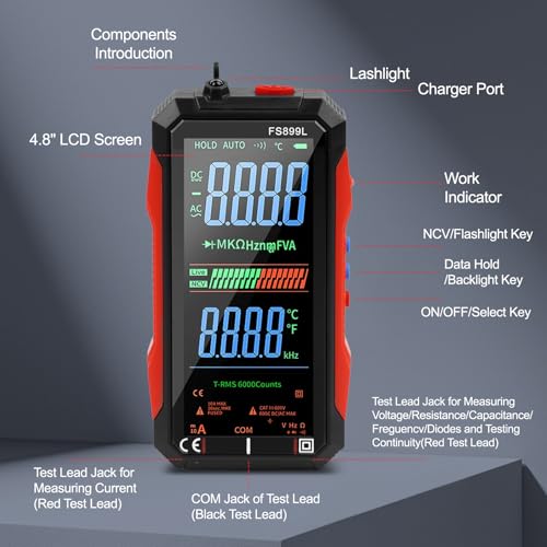 Digital Multimeter 2026 Upgraded FS899L for Auto Home Industrial