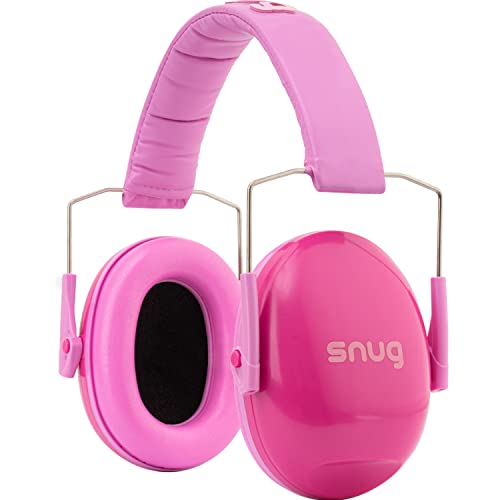 Snug Kids Earmuffs – Noise Reduction for Toddlers & Children – Adjustable, Lightweight, Foldable, Soft & Comfortable - color: Pink