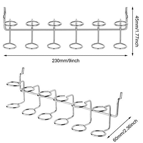 Ripeng 4 Pieces Pegboard Screwdriver Holder PegBoard Tool Holders, Silver - color: Silver