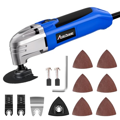 AVID POWER Oscillating Tool 3°Oscillation Angle 22,000 OPM Oscillating Saw - color: Blue
