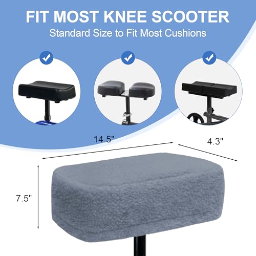 SPRING SEAON Knee Scooter Cushion Pad Cover, Sky Blue - color: Sky Blue