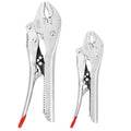 MAXPOWER 6" & 10" Self-Adjust Locking Pliers Set. Curved Jaw, Quick-Release - style: Curved Jaw | 6" 10"