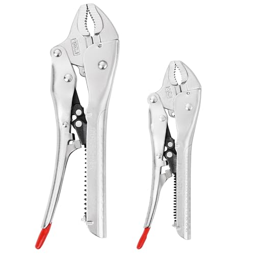 MAXPOWER 6" & 10" Self-Adjust Locking Pliers Set. Curved Jaw, Quick-Release - style: Curved Jaw | 6" 10"