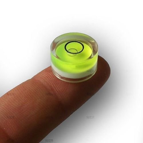 Driak 4 Pieces 15x8mm/0.6"x0.31" Plastic Vial Acrylic Housing Round Green Colour Mini Spirit Level Bubble Mini Bullseye Level Mini Tripod Level Tool Can Use for All Kinds of Miniature Levels - color: Green
