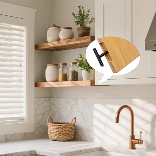 6 Inch (154MM) Hidden Floating Shelf Brackets 6-Pack