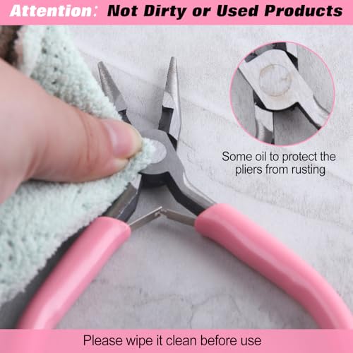 930 Pcs Jump Rings Lobster Clasps with Jewelry Pliers for Jewelry Making and Repair, Needle Nose, Round Nose Pliers and Wire Cutter, Tweezer, Thimble Ring for Wire Wrapping, Bracelets Crafts - style: Jewelry Making Tools Kit