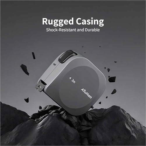 SEESE Mini Retractable Tape Measure: 10 ft (3 m) Self-Locking & Metric/Imperial Dual Scale for Home Improvement DIY Projects & Woodworking Enthusiasts