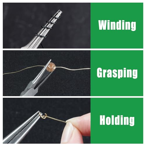 Small Needle Nose Pliers for Jewelry Making, 5 Inches Long Nose Pliers with Long Tapering Mini Pliers Serrated Jaws for Bending Wire, Gripping - style: Needle Nose Plier