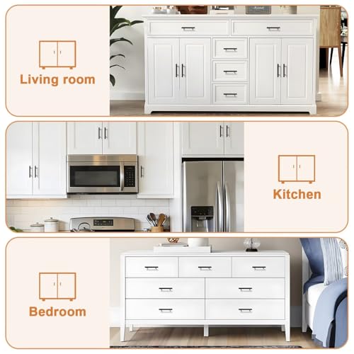Probrico 30 Pack Hole Centers 3inch Stainless Steel Kitchen Cabinet Handles,Flat Black Dresser Drawer Pulls, 5inch Length Euro T Bar Pull Handle for Home Furnitures - size: Center to Center: 3 inch