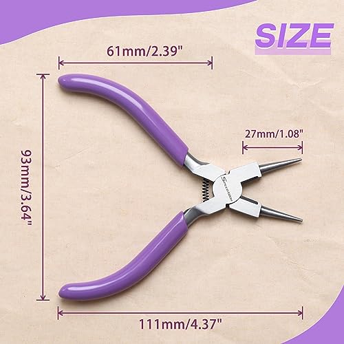 SPEEDWOX Mini Round Nose Pliers With Cutter - Wire Looping and Bending Tool for Jewelry Making - Small Micro Pliers With Looper - style: Round Nose Pliers with Cutter