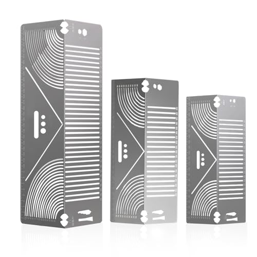 3 Pack Metal Marking Tool, Regla Giratoria Para Perfiles Metalicos, Precision Flex Angle and Arc Marker, Angle & Arc Marking Tool, Square Steel Pipe Bend Marking Tool