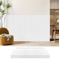 Art3d Beadboard Wainscoting Wall Panel Kit, 37.8 x 9.84 Inch, Matte White | 12-Piece Panels + 4 Edge Trims, 31 Sq.Ft. Coverage, Lightweight, Water-Resistant, Easy to Trim, for Living Room, Bedroom - color: Matte White