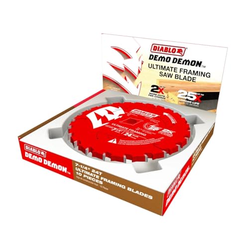 Diablo Demo Demon Framing/Demolition Saw Blade - 7-1/4" x 24-Tooth - size: 7-1/4" Dia x 24T x 5/8" Arbor, style: Framing/Demolition