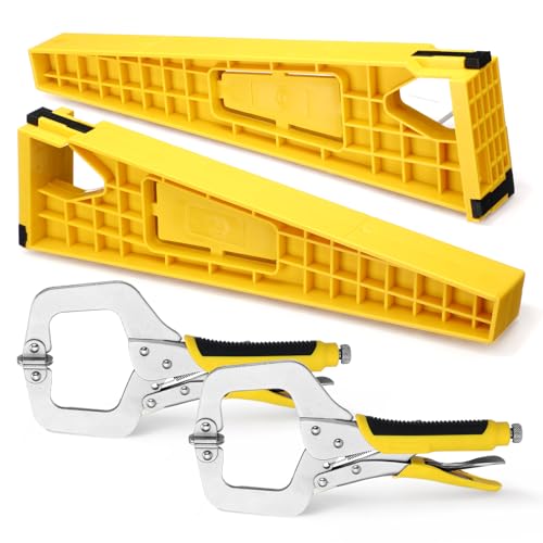2 Pcs 11" Drawer Slide Jig and 2 Pcs 3" Face Clamps for Cabinets Drawers Desks Furniture Drawer Installation Tool Set Easy Alignment Mounting Hardware Kit Install Cabinet Slides- Set of 2