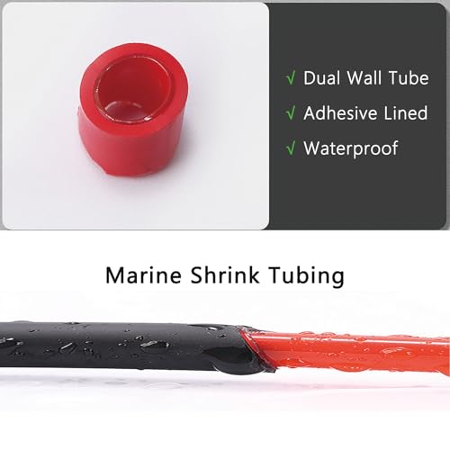 Heat Shrink Tubing Kit + 300W Mini Heat Gun for Shrink Tubing – 240pcs 3:1 Ratio Adhesive Lined Waterproof Heat Shrink Tubing for Wire Shrink Wrap - size: Shrink Ratio 3:1 & with case