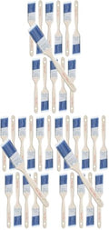 Bates Angle Paint Brushes - 1.5-Inch, 36 Pack, Treated Wood Handles for Walls, Furniture & Stain - color: Wood Handle Angle, size: 36 Pack, 1.5"