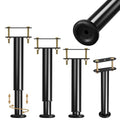 4Pcs Adjustable Height Bed Support Legs, 6-9 Inch Metal Under Bed Frame Support Legs, Extra Sturdy Bed Legs Replacement Parts with Rubber Non-Slip Base for King Queen Frame Wooden Center Slat - size: 6'' - 9'' 4pcs