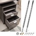 4pcs Ball Bearing Drawer Slides 16 Inch / 406mm, 2 Fold Metal Drawer Tracks, Two Way Slide Track Rail Glides with Mounting Screws - 0.67 Inch Wide - size: 16 Inch