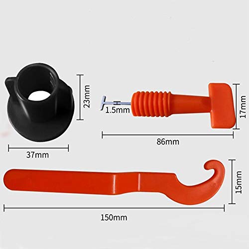 Tile Leveling System Kit Reusable 50pcs Tile Leveler Spacers with 2 Special Wrenches Plastic Flat Ceramic Tile Adjuster Floor Wall Building Tools - color: Non-replaceable Steel Needle