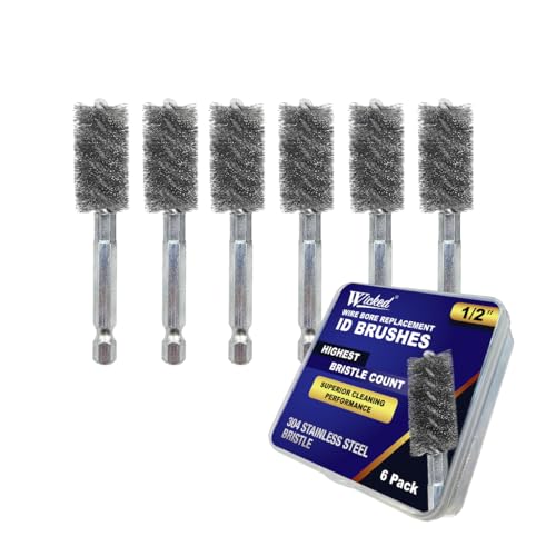 WICKED Professional ID Copper Tube Pipe Cleaner Replacement Brushes (1/2” (6-Pack)) - style: 1/2” (6-Pack)