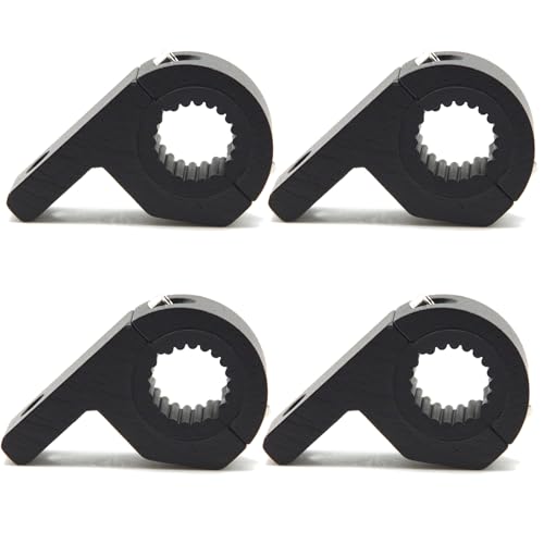 4 Pcs LED Light Bar Mounting Brackets, 0.75" 1" 1.25" Tube Clamp, Automotive Aluminum Mount Mounts for ATV UTV Roof Rack Bull Bar Fog Lights, Black - size: 4PCS 0.75“-1.25" Clamp Kit