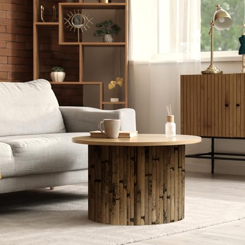 Art3d 48 x 96 in Pole Wrap Natural Bamboo Wall Panel, 1-Pack, Dark Burned - color: Dark Burned, size: 1-48 inches x 96 inches
