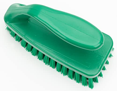 SPARTA Scrub Brush with Iron Shaped Handle and Stiff Bristles, Heavy Duty Scrubber Brush for Kitchen, Bathroom, Shower, Tile, Sink, Carpet and Bakepans, Polypropylene, 6 Inches, Green, (Pack of 6) - color: Green, size: 6 Inches (Pack of 6)