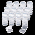 60PCS Mini Clear Plastic Jewelry Box, Earring Storage Box - color: 60Pcs