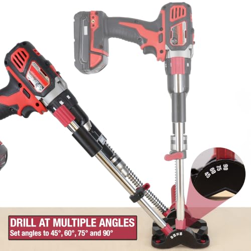 Milescraft DrillMate Portable Drill Guide Adjustable Precision Drilling Jig