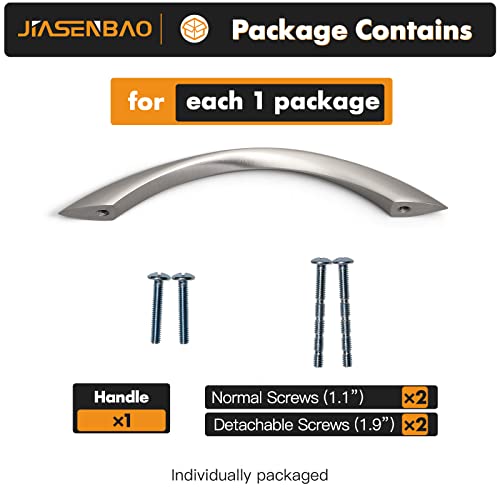 10 Pack Brushed Nickel Cabinet Pulls 5 Inch Arch Twisted Silver Handles Drawer Kitchen Cupboard Bathroom Dresser Cabinet Hardware Zinc Alloy - color: Brushed Nickel, size: 5 Inch Hole Centers