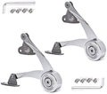 QBOSO Lid Support Hinge in Satin Nickel Folding Lid Stay Hinge with Soft Close, Perfect for Toy Box/Drawer/Window/Wardrobe/Cabinet Door,22lb(Scimitar Style 1pair) - color: Scimitar 2pc