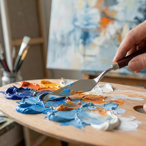 5-Piece Stainless Steel Palette Knife Set | Oil, Acrylic, Watercolor Painting, Cake Decorating, Art & Mixing Tools, Texture Creation