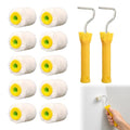 10 Pcs Small Paint Rollers 1 inch with 2pcs Robust Handle, Touch-Ups,White
