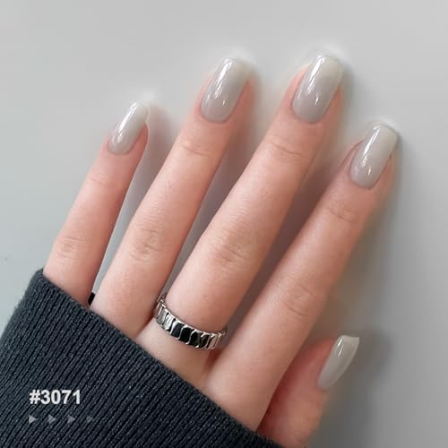 GAOY Dark Gel Nail Polish Set, 6 Colors Milky Jelly Colors Black Green Gray | Buildable Color, Blooming Effect, UV Lamp Required, Long Lasting, Easy to Apply, Salon Manicure at Home - color: That Girl XNK0633