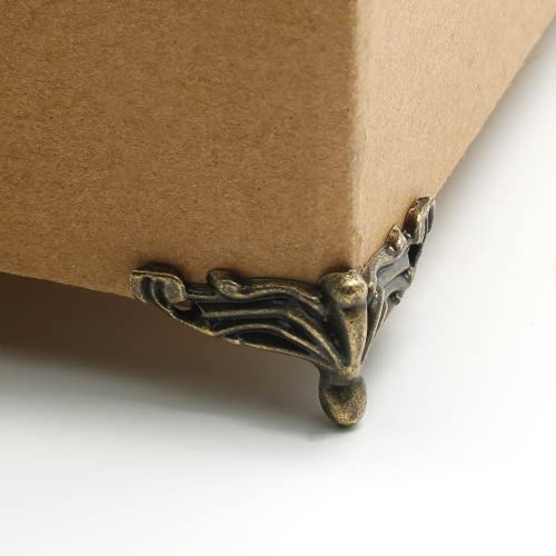 Zorfeter 24 Pcs Antique Brass Box Legs, Style1, Bronze - color: Bronze, size: Style1