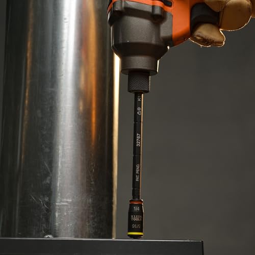 Klein Tools 32304 Screwdriver, 14-in-1 Adjustable Screwdriver with Flip Socket, HVAC Nut Drivers and Bits, Impact Rated - size: 14-in-1