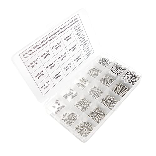 #2-56#4-40#6-32 UNC Phillips Pan Head Screws Nuts & Washers Kit - size: #2-56#4-40#6-32UNC