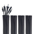 Zipper Cable Sleeve by Wrap-It Storage - 24" x 4" (4-Pack) Black - size: 24in (4-Pack)