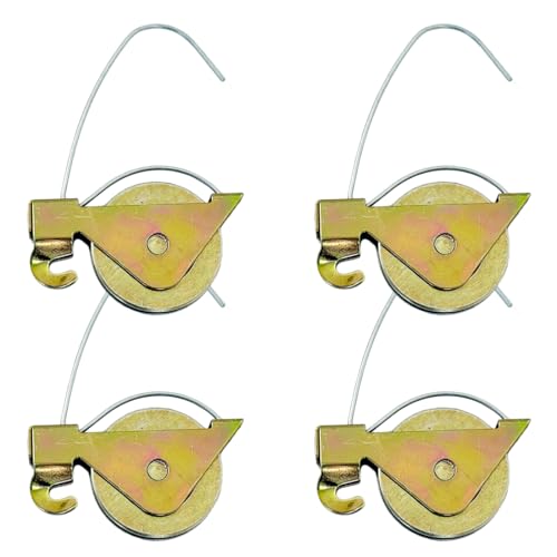 4pcs Sliding Screen Door Spring Tension Rollers Replacements for Jeld Weld, KDEX20 Series KD Screen Doors, 1-1/4" Concave Ball Bearing Steel Patio Glass Screen Door Wheels Hardware, Durable and Smooth