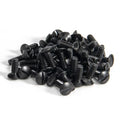 Henne Bery 3/8" Long 6-32 Thread, Oval Head Milled Slot Replacement Wall Plate Screws, 50 Pack, Black - color: Black, size: 3/8",50 Pack
