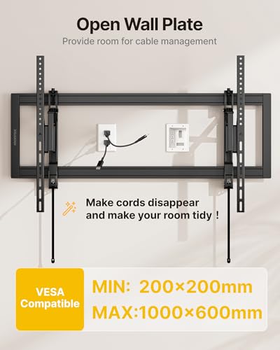 monTEK Heavy Duty Tilting TV Wall Mount for 55–105" Large TVs up to 200lbs - size: 55"-105" TV