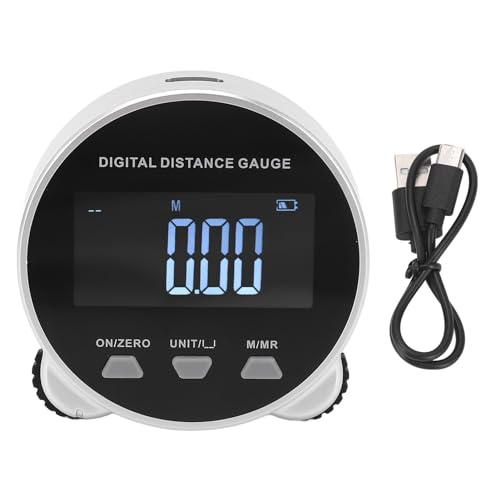 Digital Tape Measure, 0-656.2ft Long Distance Electronic Rolling Ruler with LCD Display, USB Rechargeable Multifunctional Digital Measure Tool Range Finder, Support Data Storage