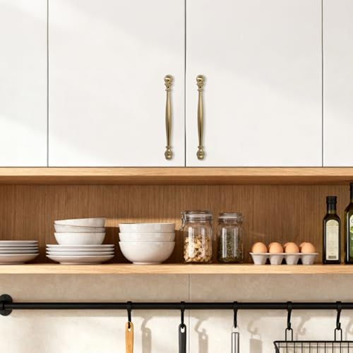 10 Pack 6-1/4 Inch(160mm) Kitchen Cabinet Handles Champagne Bronze Cabinet Pulls Zinc Alloy Drawer Pulls Solid Kitchen Hardware - color: Champagne Bronze, size: 6-1/4'' Hole Center(160mm)
