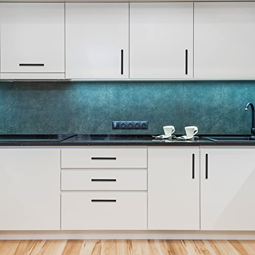 Ravinte Matte Black Cabinet Handles Square Pulls 6-1/4 Inch 30 Pack | Stainless Steel, Square Bar Grip, Drawer Pulls, Kitchen Cabinet Hardware, For Cupboards, Drawers, Dressers, Cabinets - color: Matte Black